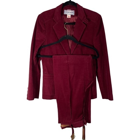 Bobbie Brooks Jackets & Blazers - Bobbie Brooks Blazer Suit Jacket Women's Corduroy Maroon Vintage Work Office